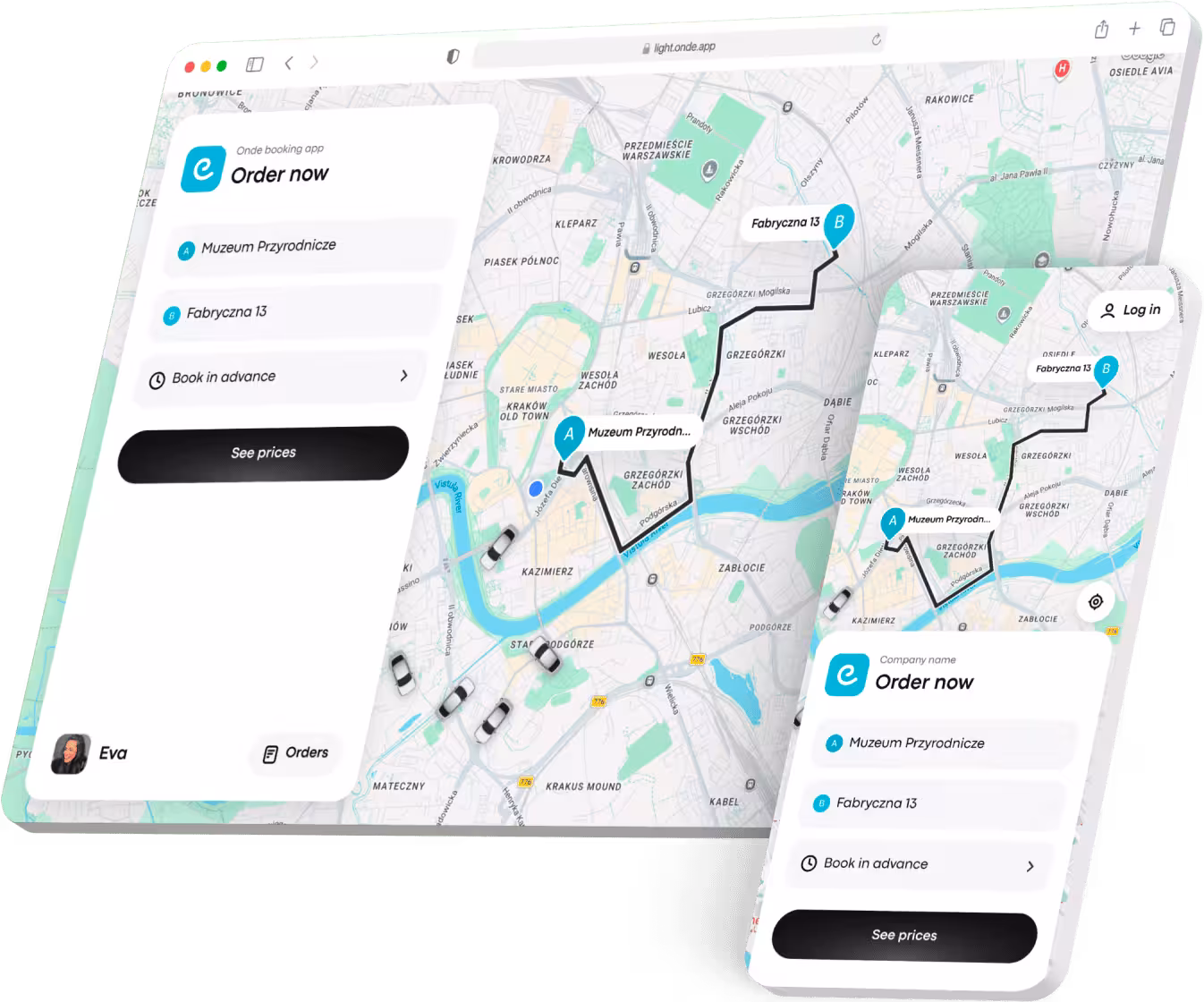 Onde.Light - web booking app